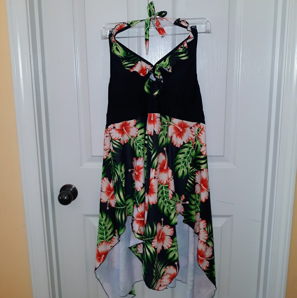 Women's plus size scarf style tankini
